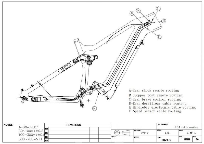 e bike Frame Cable Routing