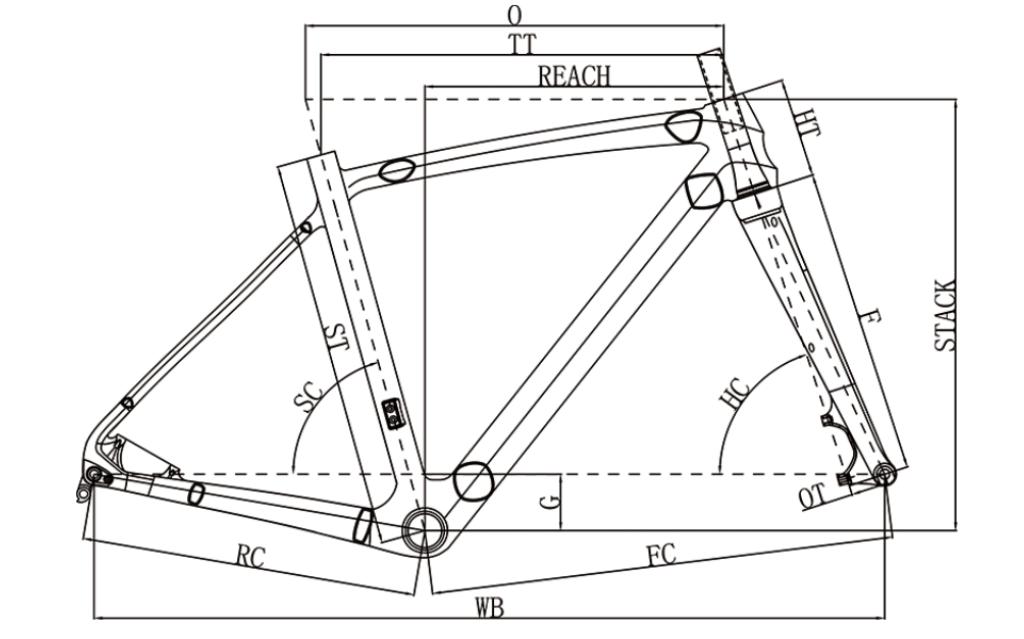 Carbon Bicycle Frame With Disc Brake