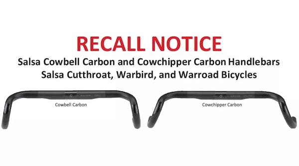 Salsa Recalls Two Carbon Handlebars Due to Failure Risk