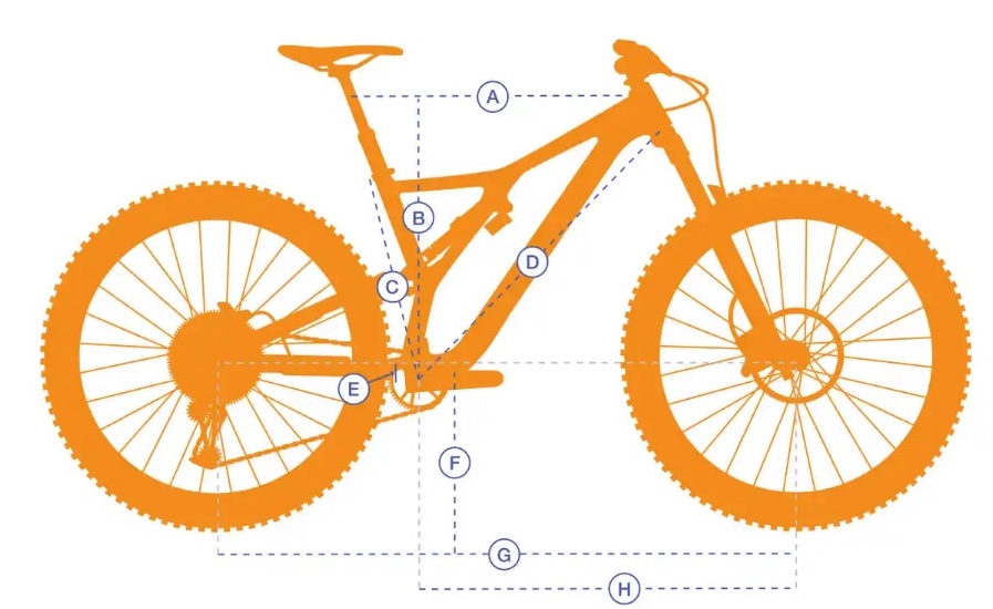 carbon MTB bike's geometry