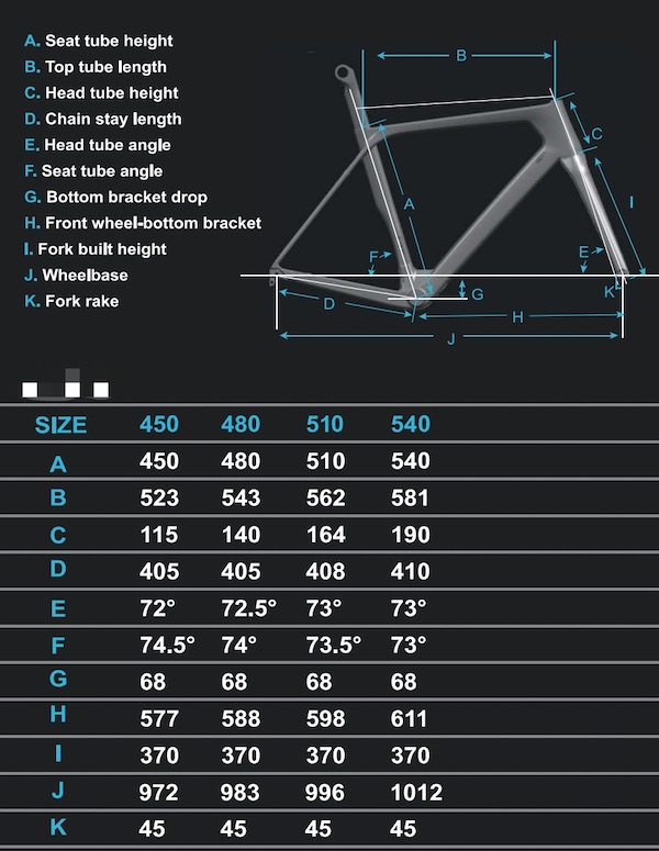 29er road bike frame geometry