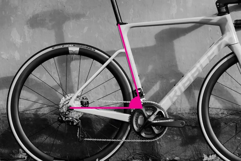 Seat tube angle on bicycle frameset